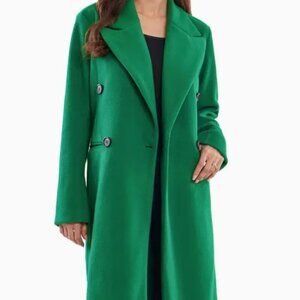 412. Green Button Up Trench Coat